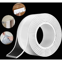 Stolenband Double Sided Tape Heavy Duty (3 Meter), Multipurpose Removable Mounting Adhesive Strips Gel Grip Wall Tape, Washable Traceless Carpet Mat Poster Tape For Home (Transparent).