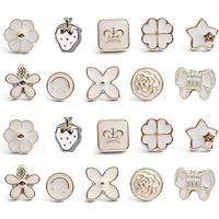 Arlicodeck 20Pcs Women Shirt Brooch Pearl No Sew Button Pins Instant Jeans Safety Pin