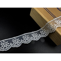 Orient Lace Craft White Organza Lace And Border Material For Suits,Saree (2.5 Cm) Qty 10 Yards,Used As Trims,Embroidery Lace,Applique,Sewing Supplies,Cotton Lace Work,Dupatta Lacebridal,Diy.