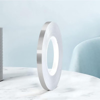 Shreehari 50M Home Tile Sticker Waterproof Gap Sealing Tape Strip Adhesive Tile Decoration Floor Tape For Floor And Wall(1Cm X 50M) (Silver, 1)