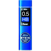 Pentel Ain Stein Mechanical Pencil Lead | Tip Size 0.5 Mm | Lead Of Grade Hb | Pack Of 40 Pcs (C275-Hb), Black