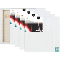 Variety Canvas Pre Stretched Canvases, 10Oz - Pack Of 4 (4 X 4 Inch)