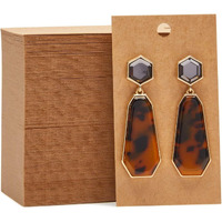 Atmiyamart Rectangle Tag Handmade Precuts Holes Kraft Decorative Jewelry Display Card, Earring And Bracelet Jewelry Display Cards -Kraft Hanging Earring Cards 2 X 3.5 Inch (Pack Of 50)