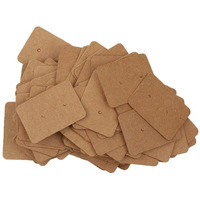 Atmiyamart Kraft Earring Display Tags Jewelry Package Hanging Cards, Handmade Gift Tag 100Pcs (2.5 X 3.5Cm)