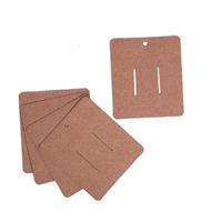 Atmiyamart Blank Kraft Paper Cardboard Hair Clip Hair Claws Blank Cards Jewelry Display Bracelet Earrings Organizer Tags 50Pcs