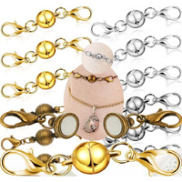 Diy Crafts 2X Pcs, Silvery, Magnetic Clasps Magnetic Jewelry Clasp Locking 8 Mm Magnetic Necklace Clasp Magnetic Closures Necklace Chain Clasp Bracelet Necklace Extenders F (2X Pcs, Silvery)