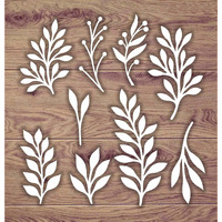 Craftreat Laser Cut Chipboard - Foliage1 5.56"X6" | Embellishments For Art And Craft, Invitations, Home Decor, Card Making, Diy Projects, Mixed Media, And Scrapbooking