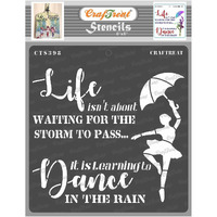 Craftreat Dance Stencil For Craft And Art - Dance In Rain - Size: 6X6 Inches - Quote Stencil For Craft And Art - Stencils For Quotes - Word Stencils For Craft And Art - Home Decor Word Stencil
