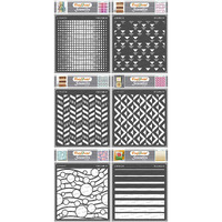 Craftreat Geometric Stencil Set For Craft And Art - 6X6 Inches - 6 Pcs - Modern Designs