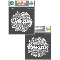 Craftreat Floral Stencils For Craft And Art - Floral Dream And Floral Create - Size: 6X6 Inches (2 Pcs)- Floral Design Stencil - Dream Stencil For Craft And Art - Stencils For Craft