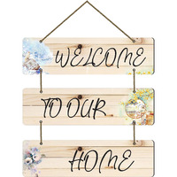 Aps Art Plus Store Welcome To Our Home Wooden Wall Hanging For Living Room Decor, Wall Hangings For Wall Decor, Wall Decorative Item