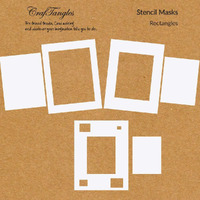 Craftangles Stencil Masks - Rectangles (Masking Stencils - Set Of 6 Pieces), Reusable,Use For Cardmaking, Mixed Media And Decoupage, 1Pc, Ctcs150