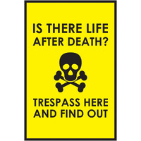 Inephos Trespass Warning Funny Poster (12 X 18 Inch)