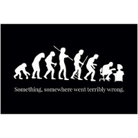 Inephos Something Went Terribly Wrong Funny Poster (12 X 18 Inch) Multicolor