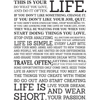 Inephos This Is Your Life Quotes Motivational Poster Art For Room (Laminated Vinyl Print, 24 X 36 Inch, Large)