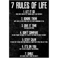 My D Square Motivational Poster 7 Rules Of Life Wall Poster For Living Study Room Gym Office Hall Size 30 X 45 Cm Self Adhesive Vinyl