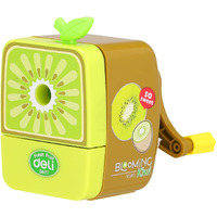 Deli Fruit Shaped Rotary Pencil Sharpener, Auto Feed Table Sharpener For Graphite & Colour Pencil, Steel Blade Smooth Sharpening Portable Gripped Sharpener For Kids Boys Girls (Random Color Design)