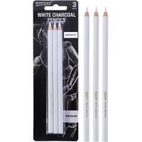 Worison White Charcoal Pencil Set Of 3Pc For Sketching, Drawing Etc