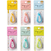 Worison 6Pc Lace Decoration Cute Designs Correction Tape Colorful Decoration Tape Pen Colorful Pattern Set