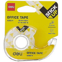 Deli Tape Super Clear, Easy Cut Off, Tape Roll With Cutter, Invisible Tape (18Mm45Um7.62M, Set Of 2)