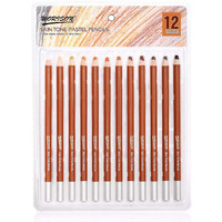 Worison 12Pc Professional Soft Pastel Pencils Wood Skin Tints Set