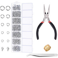 Diy Crafts Design No # 3, Pack Of 1 Set, Silver Jump Rings With Lobster Clasps And Jewelry Pliers For Jewelry Making Supplie(Design No # 3, Pack Of 1 Set)