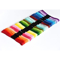 Diy Crafts Pack Of 50 Pcs, Blue Extra, Embroidery Floss Rainbow Color Skeins Per Pack Cross Stitch Threads Friendship Bracelets Floss Crafts Floss - Skein(Pack Of 50 Pcs, Blue Extra)