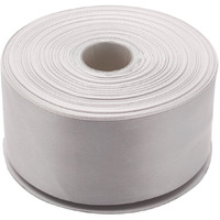 Diy Crafts Polyester Ribbon For Floral Arrangement, Bouquet, And Big Diy Artwork Projects | No Fading Woven Ribbon 2 Inches X 50 Yards Double Face Solid Satin Ribbon Roll, Silver
