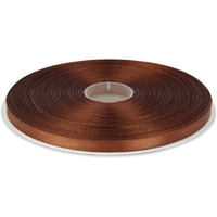 Diy Crafts Polyester Ribbon For Floral Arrangement, Bouquet, And Big Diy Artwork Projects | No Fading Woven Ribbon 1/4 Inches X 50 Yards Double Face Solid Satin Ribbon Roll, Brown
