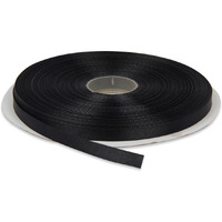 Diy Crafts Polyester Ribbon For Floral Arrangement, Bouquet, And Big Diy Artwork Projects | No Fading Woven Ribbon 1/4 Inches X 50 Yards Double Face Solid Satin Ribbon Roll, Black
