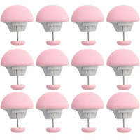 Vortipu Mushroom Blanket Clips, Non-Slip Duvet Cover Clips With One-Key Unlock, Comforter Quilt Holders, Bedding Fasteners For Blankets, Sheets, Curtains, And Mattresses (Pack Of 12, Pink)