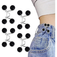Buymz 4 Sets Jeans Button Pant Waist Tightener, Instant Jeans Button Pins For Loose Jeans, Button Adjuster For Pants, Jeans, Skirts, Sleeves, No Sewing Required