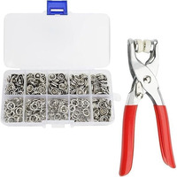 100Pc Silver Button Thickened Snap Fasteners Kit Metal Copper Five Claw Buckle Set With Hand Pressure Pliers Tool Diy Sewing Buttons Set For Clothing Sewing (Only Silver Button)
