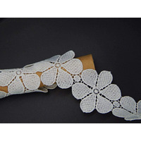 Orient Lace Craft Women's White Lace And Border Material For Suits, Saree & Dupatta (5 Cm) Qty 10 Meter, Sewing Supplies, Cotton Lace Work, Diy