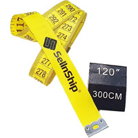 Sellnship 3 Meter / 120 Inch Tailor Measuring Tape  Soft Flexible Non-Stretch Fiberglass Ruler For Body Measurements, Sewing & Craft Use  Pack Of 2 (Yellow)