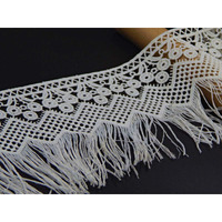 Orient Lace Craft Cotton White Lace And Border Material - (Size 10 Cm) Qty 5 Meter