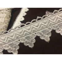 Off White Lace And Border Material For Suits,Saree & Dupatta (Size 4.5 Cm) Qty 5 Meter,Used As Trims,Borders,Embroidery Lace,Applique,Fabric Lace,Sewing Supplies,Cotton Lace Work,Diy.