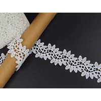 Orient Lace Craft Lace And Border Material (Approx Size 3.5 Cm) Qty 10 Meter, White