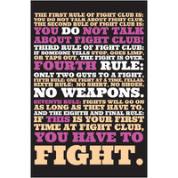 Inephos The Rules Of Fight Club Quote Movie Poster (12 X 18 Inch)