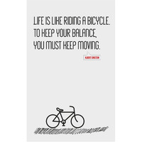 Inephos Albert Einstein - Life Is Riding A Bicycle Inspirational Poster (12 X 18 Inch)