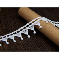 White Floral Scalloped Lace And Border Material For Suits,Saree (2.6 Cm) Qty 10 Mtr,Used As Trims,Borders,Embroidery Lace,Applique,Fabric Lace,Sewing Supplies,Cotton Lace Work,Dupatta Lace Bridal,Diy.