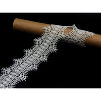 White Floral Scalloped Lace And Border Material For Suits,Saree (4.5 Cm) Qty 10 Mtr,Used As Trims,Borders,Embroidery Lace,Applique,Fabric Lace,Sewing Supplies,Cotton Lace Work,Dupatta Lace Bridal,Diy.