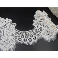 Orient Lace Craft Off-White French Corded Chantilly Lace  3 Meters Elegant Border Material For Sarees, Wedding Gowns, Dresses & Diy Crafts