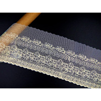 Orient Lace Craft Fine Net Embroidery Scallop Lace And Border Material | Fine Quality Dye Able Lace Trim For Sewing,Invitation Cards,Curtain Tablecloth Slipcover Bridal Diy Clothing/Accessories