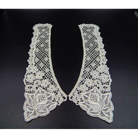 White,Vintage Embroidery Peter Pan Collar|Material For Lace Jewelry,Suits,Shirts,Dresses Qty 3 Pairs,Used As Trims,Designer Embroidery Patch,Applique, French Collar Work,Diy Art & Craft