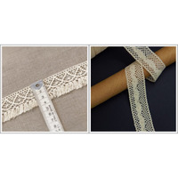 Orient Lace Craft Beige Color Cotton Crochet Lace Combo Of 2 Designs Qty 5 Mtr Each Design For Drsses,Suits,Art & Craft,Diy Projects,Gifts Packing,Hair Accessory,Footwear,Home Furnishing Etc.