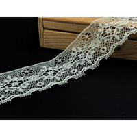 Orient Lace Craft Soft,Delicate,Dye Able White Net Lace Ribbon | Scalloped Design Nylon Lace Trim,For Wedding Invitation Card,Gowns,Sewing,Hair Bows,Gift Package Wrapping,Curtain,Table Cloth Edging,Saree Border,Dupatta Lace,Bridal Diy Clothing/Accessories