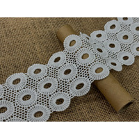 Orient Lace Craft White Lace And Border Material (8.2 Cm) Qty 10 Mtr,Used As Trims,Saree Borders,Embroidery Lace,Applique,Fabric Lace,Sewing Supplies,Cotton Lace Work,Dupatta Lace Bridal,Diy.