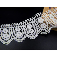 Orient Lace Craft White Lace And Border Material (10 Cm) Qty 5 Yard Approx,Used As Trims,Saree Borders,Embroidery Lace,Applique,Fabric Lace,Sewing Supplies,Cotton Lace Work,Dupatta Lace Bridal,Diy.
