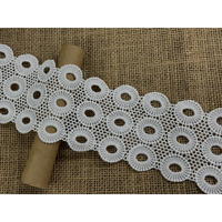 Orient Lace Craft White Lace And Border Material (8.2 Cm) Qty 5 Mtr,Used As Trims,Embroidery Lace,Applique,Sewing Supplies,Polyester Lace Work,Dupatta Lacebridal,Diy.